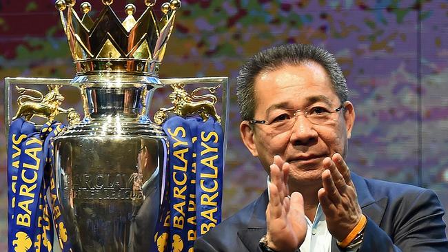 Vichai Srivaddhanaprabha presided over Leicester’s Premier League title push in 2015/16.