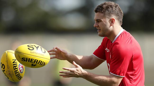 Sydney goalsneak Tom Papley at Swans training at Lakeside Oval