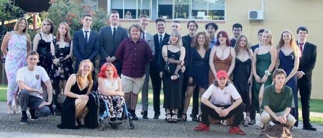 Nimbin Central Year 12 Formal 2021 L-R: Tiff Wiblen (Year Adviser), Sera Hill, Josiah Cumberlege, Angel Hainsworth, Izabella Demkin-French, Beth Cooper-Wares, Connor Lindh-Jaspers, Harry Jobson, Josh Searle, Alex Ryffel-Hughes, Nyah Finegan-Shrivell, Kia Potts, Tom Davies, Aden Morgan, Kiani Tribolet, Tjala Nguyen, Indigo Strachan, Oscar Hill, Tau Gorman, Maddie O'Brien, Archie Roberts, Opal Dowsett, James Anglin, Bonnie Whitney, Declan Dixon.