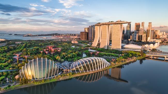 Gardens by the Bay and Marina Bay Sands. Picture: Singapore Tourism Board