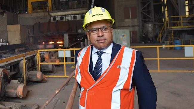 GFG Alliance executive chairman Sanjeev Gupta at the Whyalla steelworks.