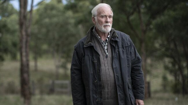 Ian McElhinney in the setting for High Country in Victoria’s bushland.