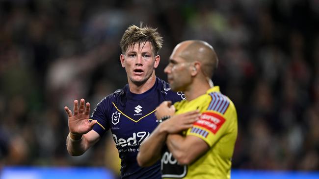 NRL 2023 SF Melbourne Storm v Sydney Roosters - Harry Grant, Klein,Ashley Referee_. Picture: NRL Photos