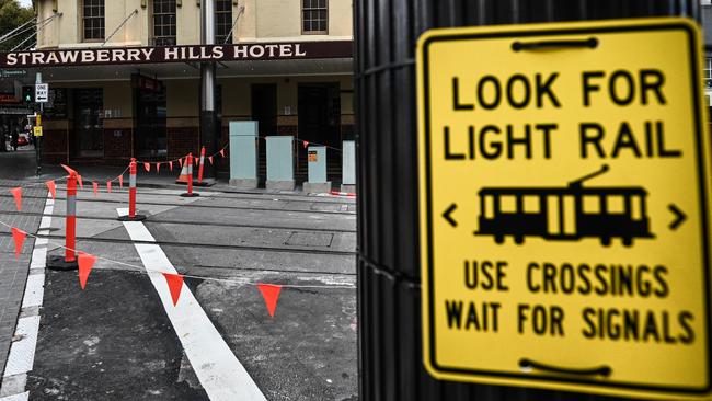 There are warning signs littered around the track to warn drivers and pedestrians. Picture: James Gourley