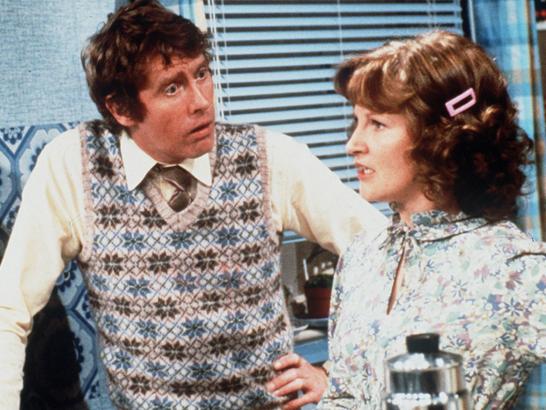 CIRCA 1970's : Actor Michael Crawford (L) in 1970's TV series "Some Mothers Do 'ave 'em".