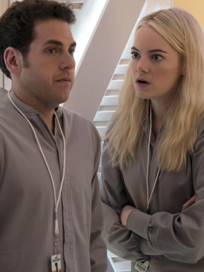 Hill with Emma Stone in Maniac.