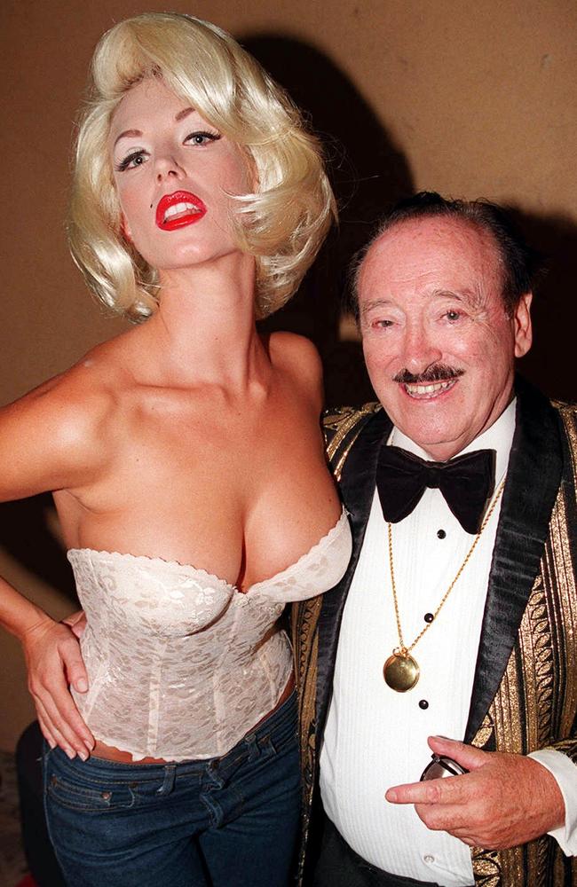 Annalise Braakensiek (as Marilyn Monroe) and Al Grassby. Grassby had strong links to the Calabrian mafia.