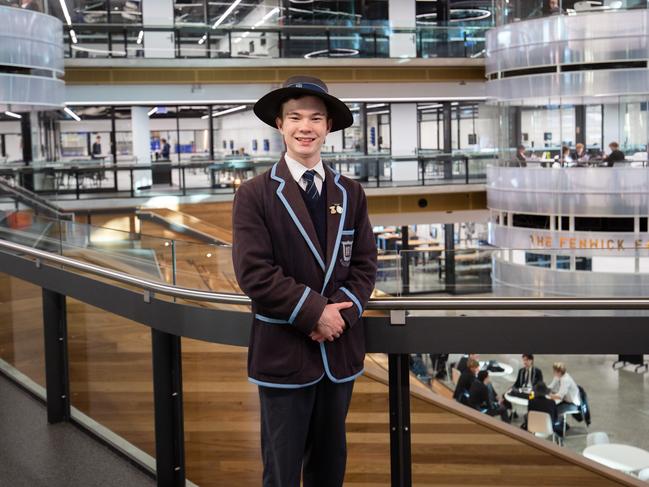 Year 12 Boarding Prefect Alexander Keir in the STEAM Precinct