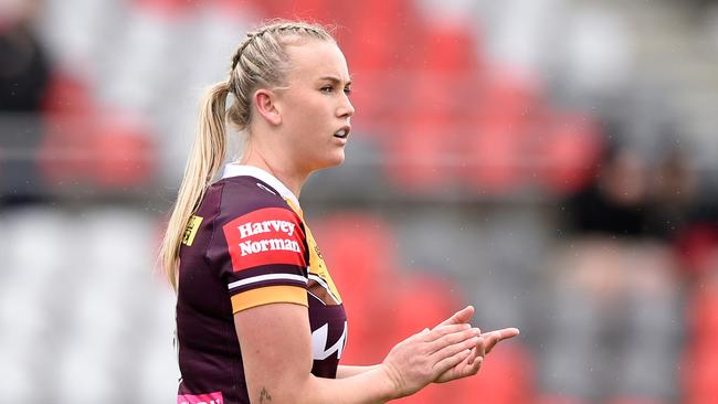 Jaime Chapman scored a hat-trick of tries for the Broncos. Picture: Getty Images