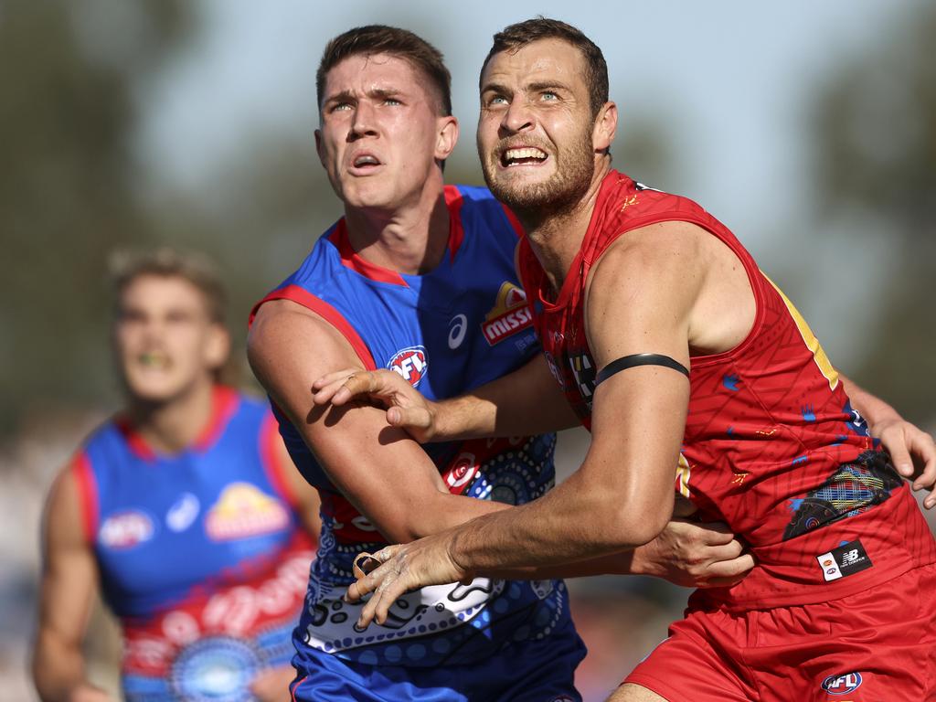 Sweet during a rare AFL appearance for the Bulldogs. Picture: Martin Keep/Getty Images