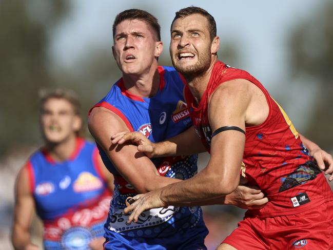 Sweet during a rare AFL appearance for the Bulldogs. Picture: Martin Keep/Getty Images