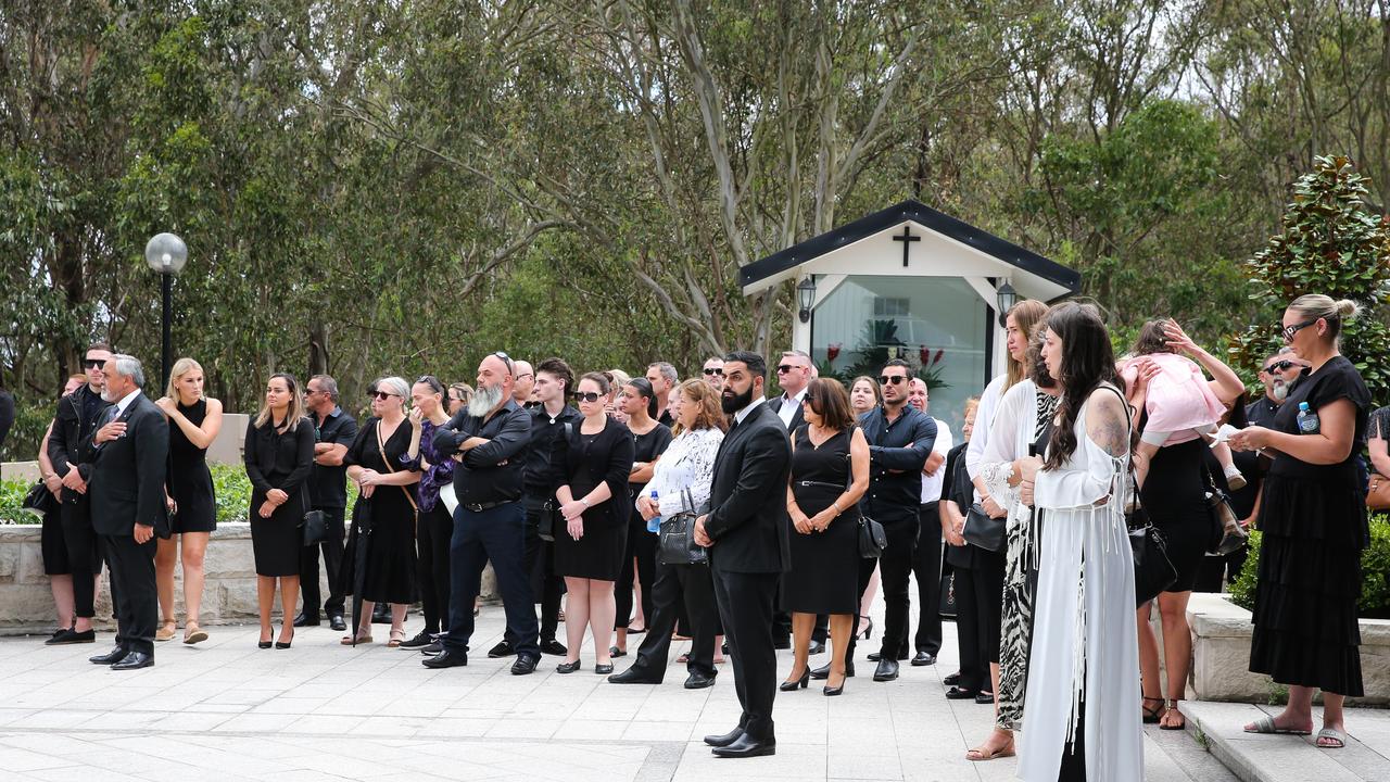 There were emotional scenes as mourners gathered to farewell Vanessa Tadros at St John the Beloved Church, Mt Druitt. Picture NCA Newswire / Gaye Gerard