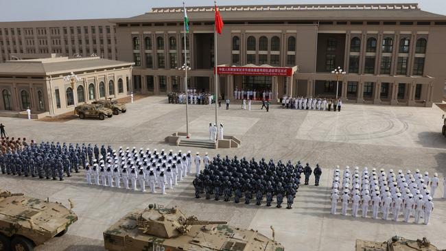 We could see Chinese military bases in the Pacific like this one in Africa. Picture: AFP