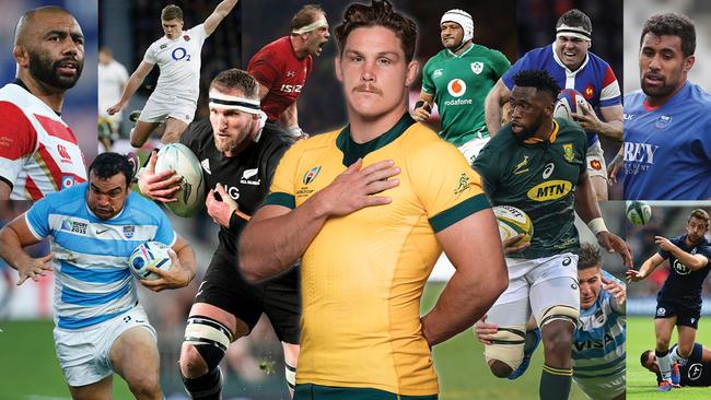 Rugby world cup captains montage