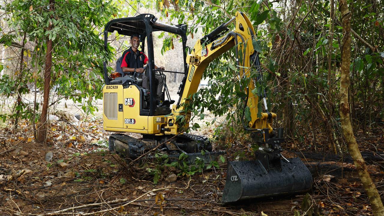 Yarrabah youngster Touche Gray has scored a plant operator traineeship with Wagners Australia to work on the Wangetti Trail currently under construction at Palm Cove. Picture: Brendan Radke