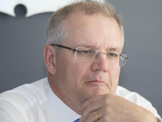 Canterbury Bankstown Express - Pictured:  Scott Morrison portraits -  Federal Treasurer Scott Morrison visited Padstow Heights cafe Elatte Cafe today to chat with Newslocal journalist James Taylor.   David Coleman (Federal member for Banks) was also present for the chat.  101 Villiers Road, Padstow Heights NSW Australia