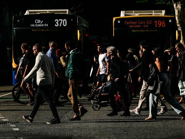 BRISBANE, AUSTRALIA - NCA NewsWire 12/05/23 : Generic photograph of a busy street in the Brisbane CBD.Picture: NCA NewsWire / Glenn Campbell