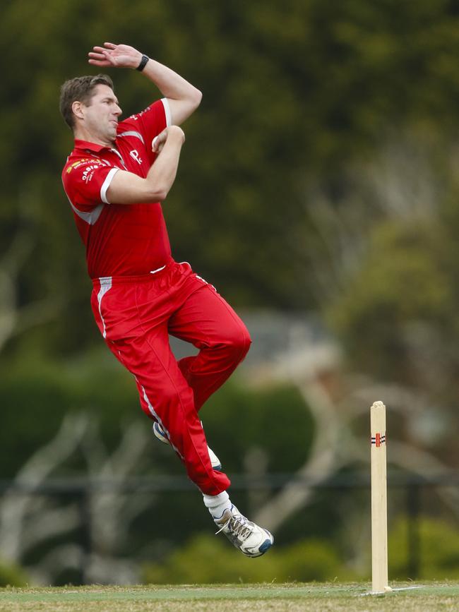 Nathan Rice bowls for Baden Powell.