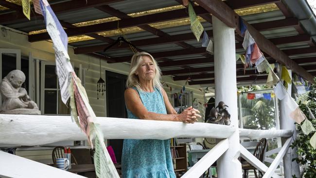 Sally MacKinnon’s Beechmont home survived but the trauma of evacuation and seeing her community devastated has led her to seek counselling. Picture: Mark Cranitch