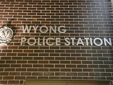 Mr Scarborough abused police officers back st Wyong Police Station after his arrest.