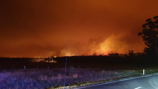 Nunawading highway patrol officers helped at the Orbost fires.