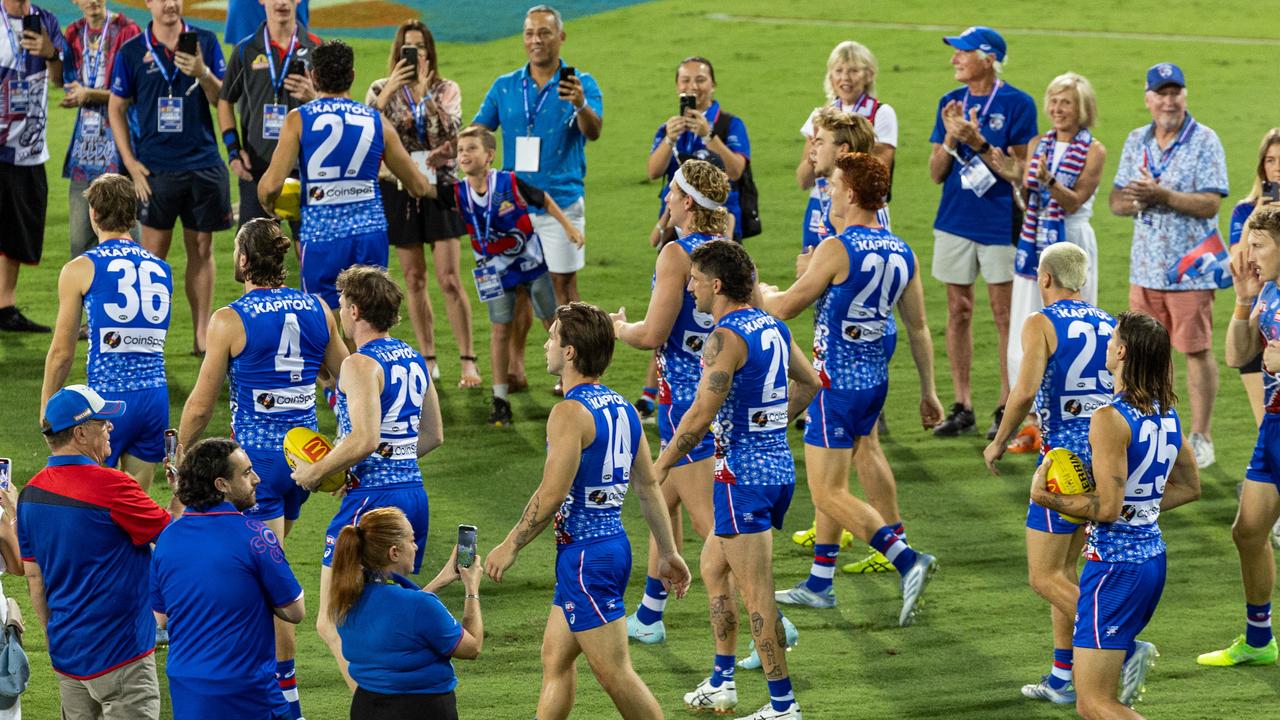 Gold Coast Suns v Western Bulldogs 2025 AFL match at TIO Stadium. Picture: Pema Tamang Pakhrin