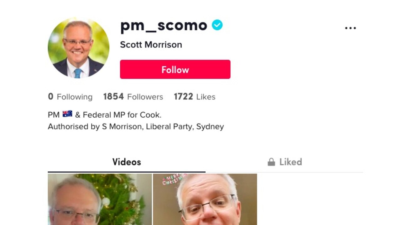 Scott Morrison has joined TikTok.