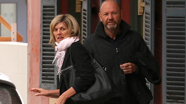 Former 60 Minutes producer Stephen Rice pictured with wife Denise outside their Birchgrove home.