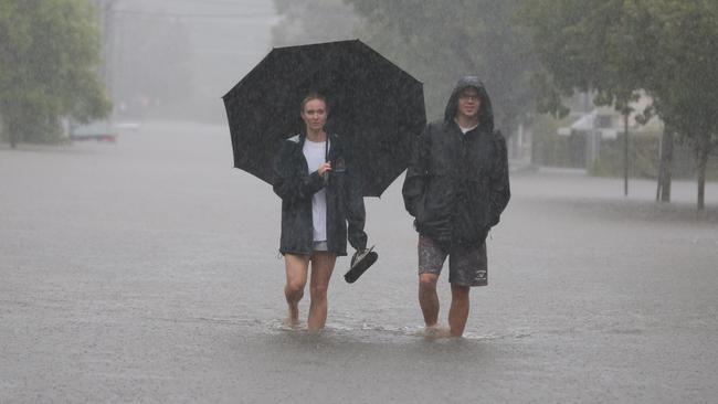 Allie Hickey and Sam Stocks on Victoria Street. Picture: Annette Dew