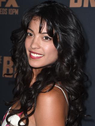 Stephanie Sigman arrives at The Bridge Season 2 Premiere.