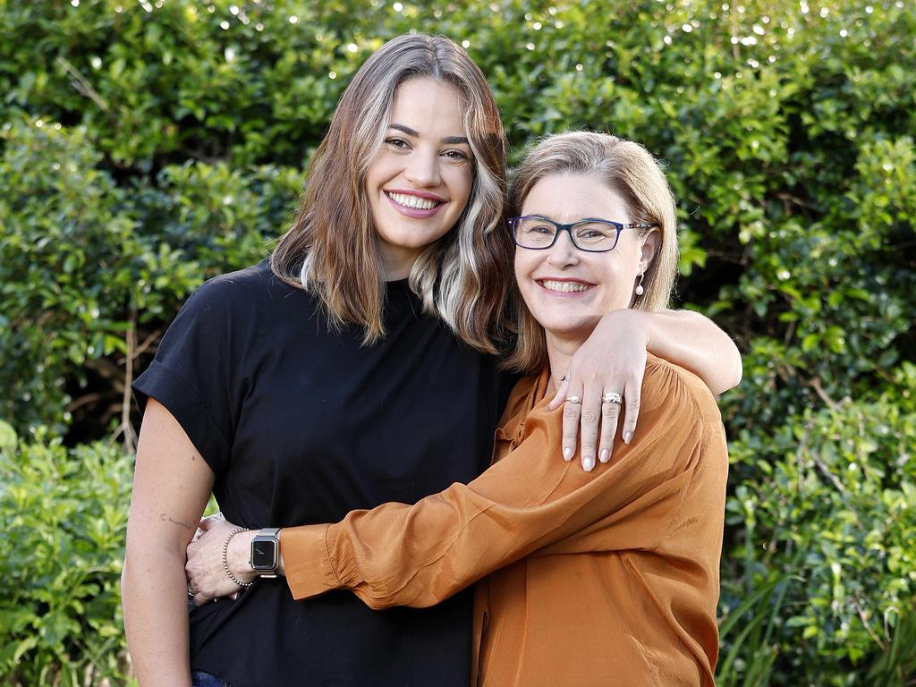 Charley Breusch, who suffered from an eating disorder with her mum, Jane Rowan. Picture: Josh Woning