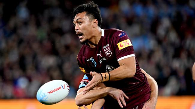 Jeremiah Nanai was among the stars for Queensland. (Photo by Bradley Kanaris/Getty Images)