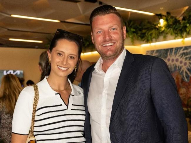 Sam Groth and wife Brittany at the 2024 Australian Open. Picture: Supplied