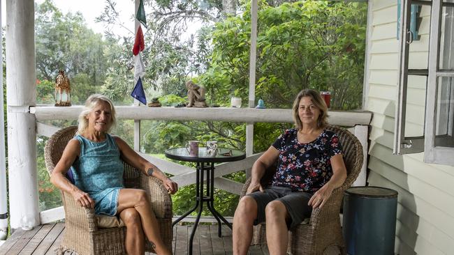 Sisters Sally and Cal MacKinnon were shocked their mountain home had bushfires in spring. Picture: Mark Cranitch