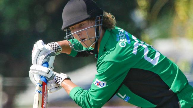 Campbell Kellaway  in the NT Cricket Strike League 6th round asCity Cyclones v Southern Storm at DXC Arena, Marrara.Picture:Glenn Campbell