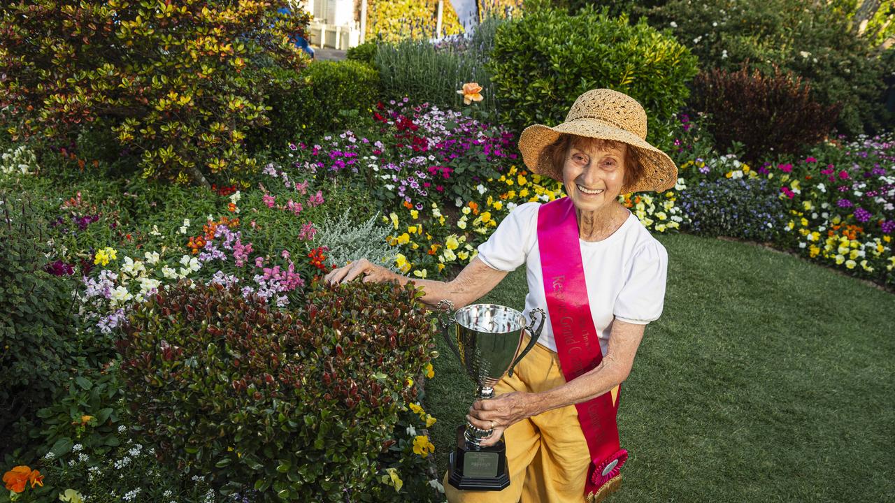 The Chronicle Garden Competition 2024 City Reserve Grand Champion Cheryl Ganzer in her garden during the Carnival of Flowers, Saturday, September 21, 2024. Picture: Kevin Farmer