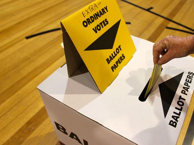 Voters in the electorate of Lockyer cast their votes for the 2017 Queensland election, November 25 2017. Generic stock-type photo.