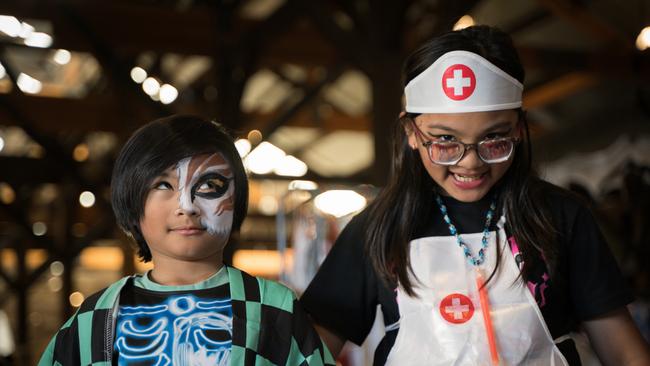 Titus and Alexandra at the Spooktacular Halloween Markets at the Goods Shed. October 26, 2024. Picture: Christine Schindler