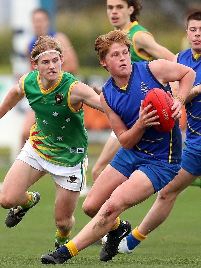 Fletcher Bayne in the 2022 Senior Boys Division 2 Grand Final.