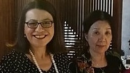 Former health minister Jenny Mikakos with Junxi Su, president of Federation of Chinese Association of Victoria.