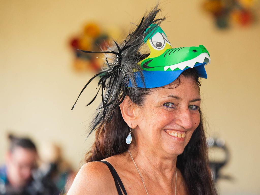 Croc racing at the Berry Springs Tavern for Melbourne Cup Day: Sandy Busuttil. Picture: GLENN CAMPBELL