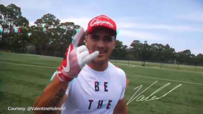 NFL hopeful Valentine Holmes shows off new skills in training video