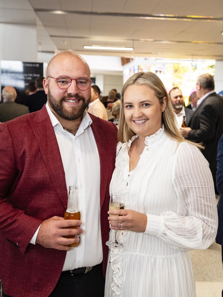 Ben and Taylor Liesch at It's A Bloke Thing 2023 at Wellcamp Airport, Friday, August 18, 2023. Picture: Kevin Farmer