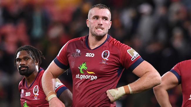 Queensland’s Izack Rodda after the narrow loss to the Highlanders on Saturday night.