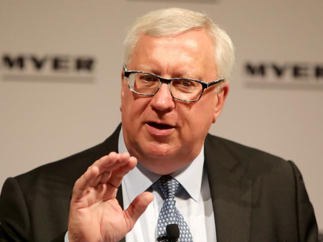 24/11/2017: Incoming Myer chairman Garry Hounsell after the Myer AGM at their Bourke Street store in Melbourne. Stuart McEvoy for The Australian.