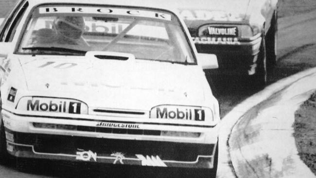 Peter Brock charges to third in the 1987 Bathurst race.