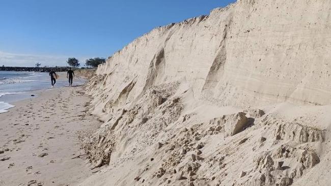 Erosion at Kingscliff beach, May 2023.