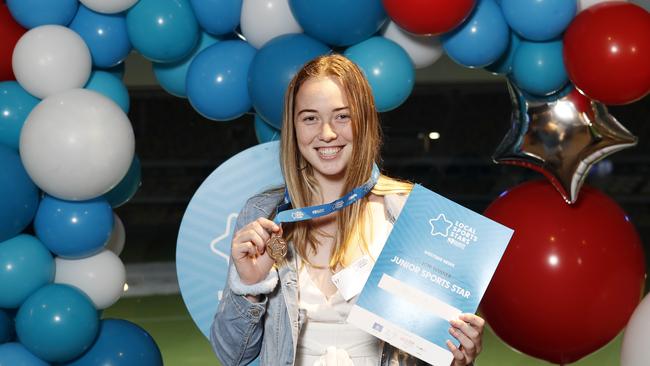 Grace Ellis posing at the Quest Young Stars Awards in 2019. She gained a scholarship to the USA, but of course like everyone, had 2020 disrupted dye to COVID-19. Photography: J &amp; A Photography