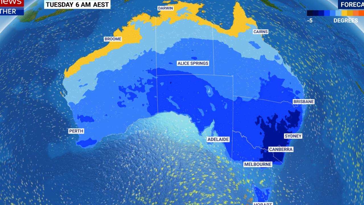 Melbourne, Adelaide weather Cold, frost and rain forecast this week