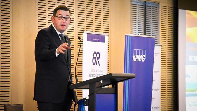 Great reach forward: Daniel Andrews at a KPMG launch event for the Australia China Belt and Road initiative.